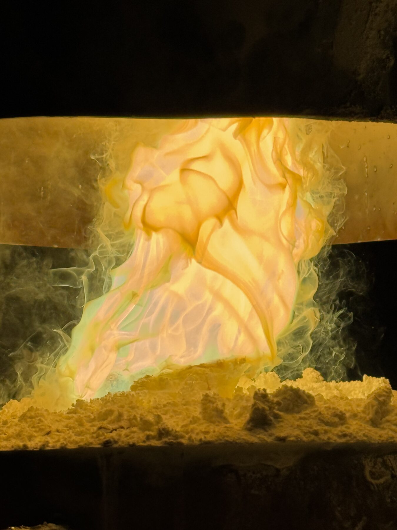 Calcination flame